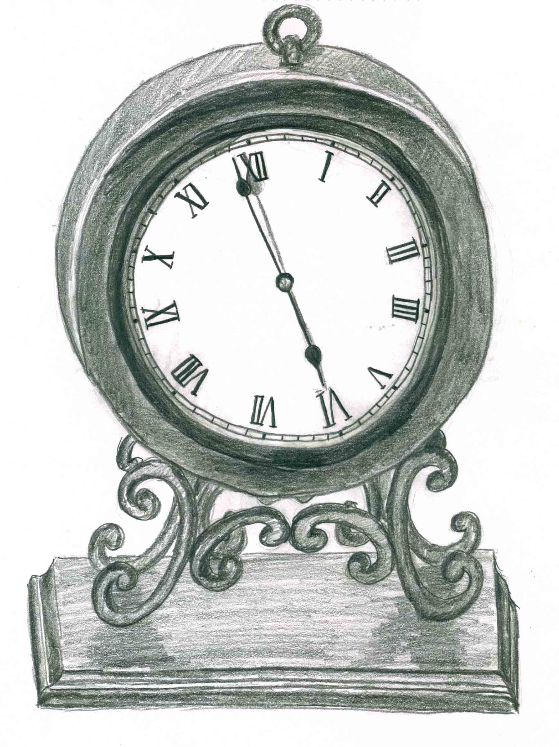 wall clock vector sketch 8917885 Vector Art at Vecteezy